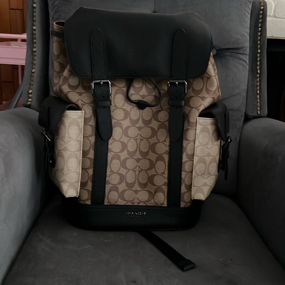 Mens Coach Hudson Brown/Beige Backpack